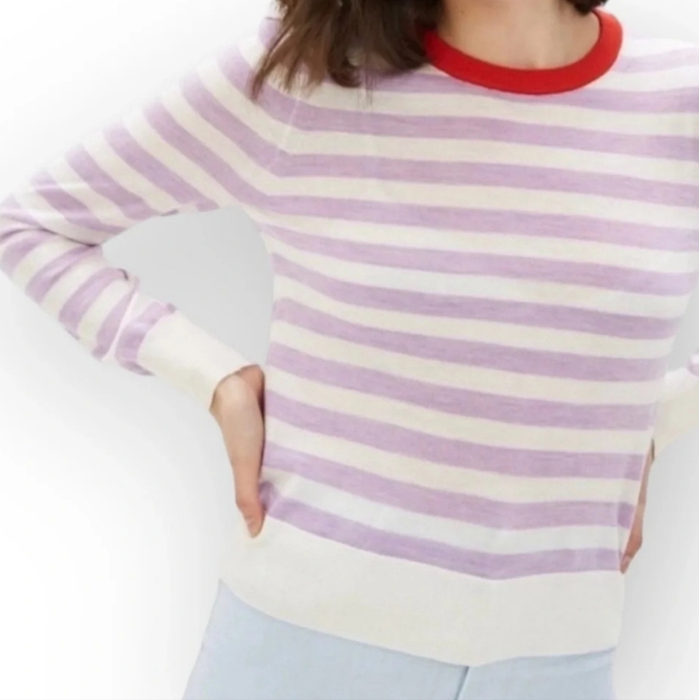 NWT Banana Republic Washable Merino Wool Puff-Sleeve Sweater